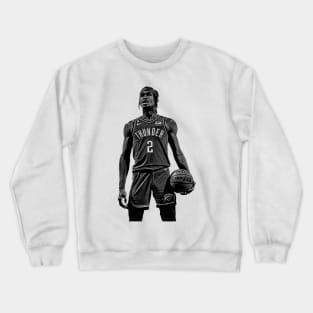 Shai Gilgeous-Alexander || Vintage pencil Drawing Crewneck Sweatshirt